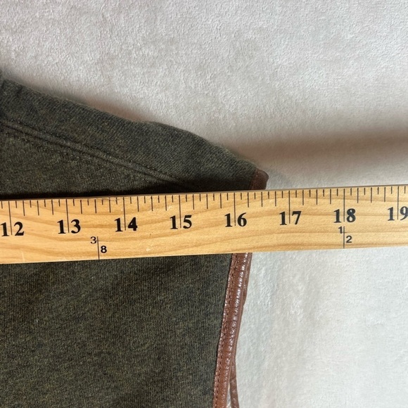 Polo Ralph Lauren Size Small Button Front Leather Detail Hunting Brown Vest EUC - Picture 4 of 14